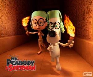 Puzzle Ο κ. Peabody και Sherman σε ένα από τους περιπέτειες στην Αίγυπτο